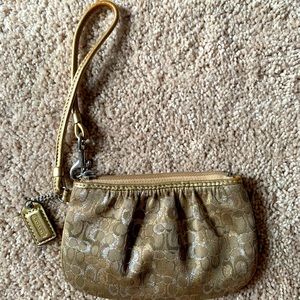 Gold Coach Wristlet